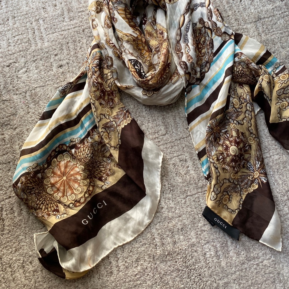 Vintage Gucci Silk Scarf